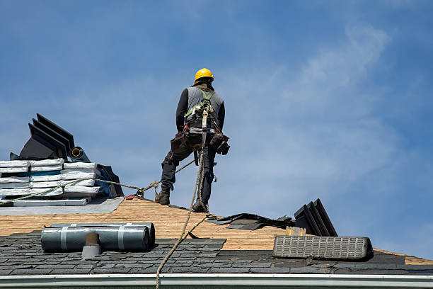Professional Roofing technician working in Madison, NC